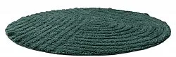 Tapis de salle de bain rond - Embla (vert foncé)