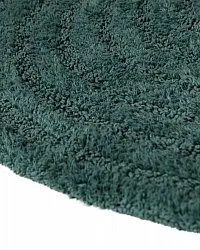 Tapis de salle de bain rond - Embla (vert foncé)