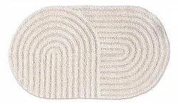 Tapis de salle de bain ovale - Embla (blanc cassé)