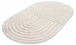 Tapis de salle de bain ovale - Embla (blanc cassé)