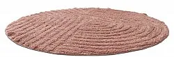Tapis de salle de bain rond - Embla (rose)