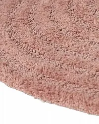 Tapis de salle de bain rond - Embla (rose)