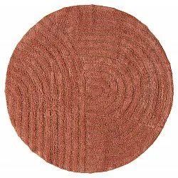 Tapis de salle de bain rond - Embla (terracotta)