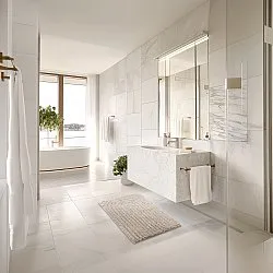 Tapis de salle de bain - Evena (beige)