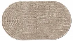 Tapis de salle de bain ovale - Evena (beige)