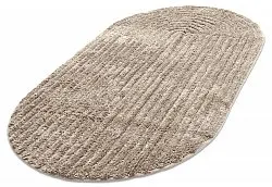 Tapis de salle de bain ovale - Evena (beige)
