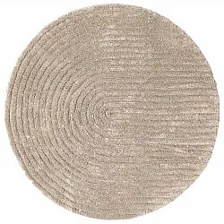 Tapis de salle de bain rond - Evena (beige)