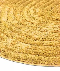 Tapis de salle de bain rond - Evena (jaune)