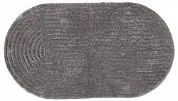 Tapis de salle de bain ovale - Evena (gris foncé)