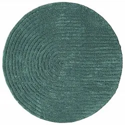 Tapis de salle de bain rond - Evena (vert foncé)