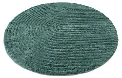 Tapis de salle de bain rond - Evena (vert foncé)