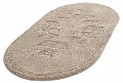 Tapis de salle de bain ovale - Gertie (beige)