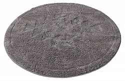 Tapis de salle de bain rond - Gertie (gris foncé)