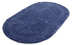 Tapis de salle de bain ovale - Nila (bleu)