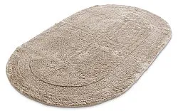 Tapis de salle de bain ovale - Nila (beige)