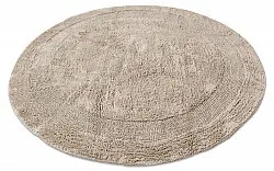 Tapis de salle de bain rond - Nila (beige)