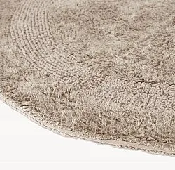 Tapis de salle de bain rond - Nila (beige)