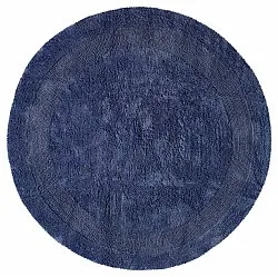 Tapis de salle de bain rond - Nila (bleu)