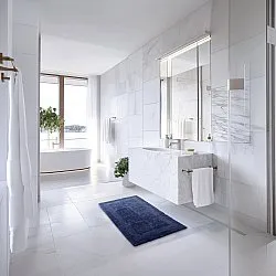Tapis de salle de bain - Nila (bleu)
