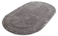 Tapis de salle de bain ovale - Nila (gris foncé)
