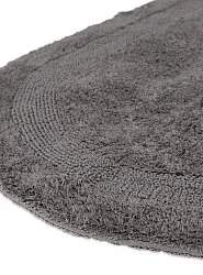 Tapis de salle de bain ovale - Nila (gris foncé)