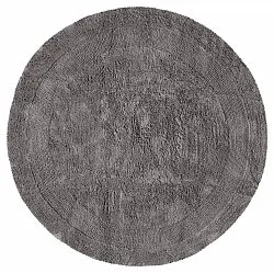 Tapis de salle de bain rond - Nila (gris foncé)