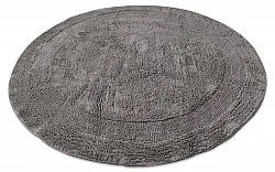 Tapis de salle de bain rond - Nila (gris foncé)