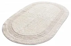 Tapis de salle de bain ovale - Nila (blanc cassé)