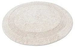 Tapis de salle de bain rond - Nila (blanc cassé)