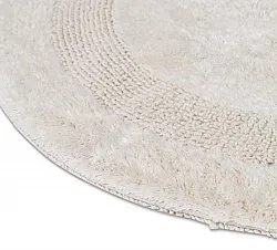 Tapis de salle de bain rond - Nila (blanc cassé)