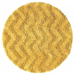 Tapis de salle de bain rond - Tressa (jaune)