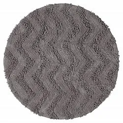 Tapis de salle de bain rond - Tressa (gris foncé)