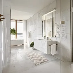 Tapis de bain - Tressa (blanc cassé)