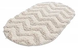 Tapis de salle de bain ovale - Tressa (blanc cassé)