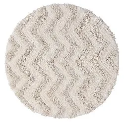 Tapis de salle de bain rond - Tressa (blanc cassé)