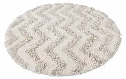 Tapis de salle de bain rond - Tressa (blanc cassé)
