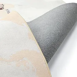 Tapis enfant - Carte des animaux (beige)