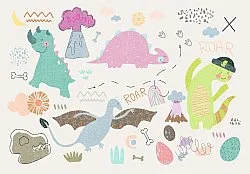 Tapis pour enfants - Dino (multicolore)