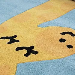 Tapis Enfant - Giraffe Hand Tufted Wool Premium (bleu clair/multicolore)