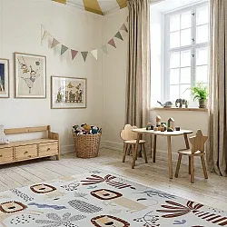 Tapis pour enfants - Lion Friends (beige)