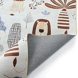 Tapis pour enfants - Lion Friends (beige)