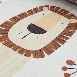 Tapis pour enfants - Lion Friends (beige)
