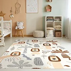 Tapis pour enfants - Lion Friends (beige)