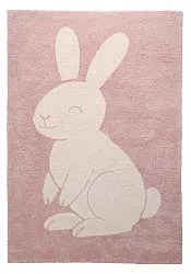 Tapis Enfant - Soft Bunny (rose/crème)