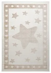 Tapis Enfant - Star Frame (crème/marron)