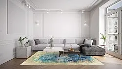Tapis Wilton - Sierra (bleu)