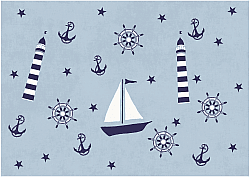 Tapis enfants - Sailing Ship (bleu)