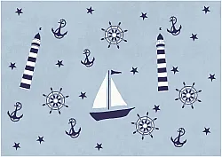Tapis enfant - Voilier (bleu)