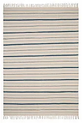 Tapis en coton - Boda (blanc/bleu)