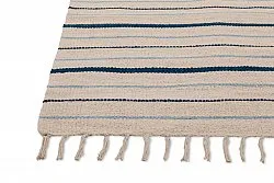 Tapis en coton - Boda (blanc/bleu)